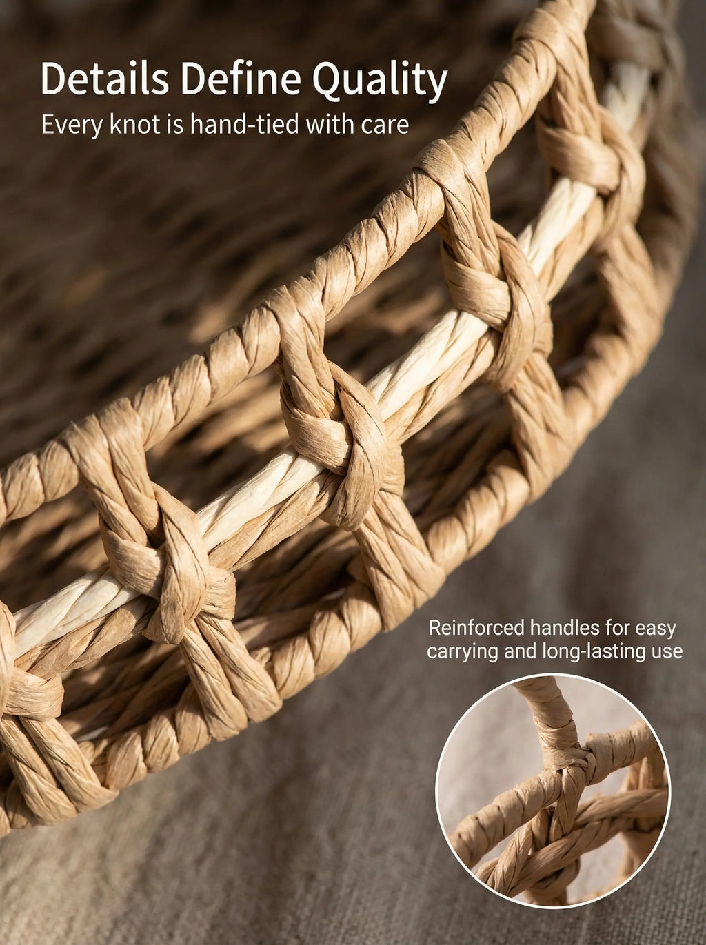 Eco-Friendly Handmade Bamboo Storage Basket • Natural Home Style