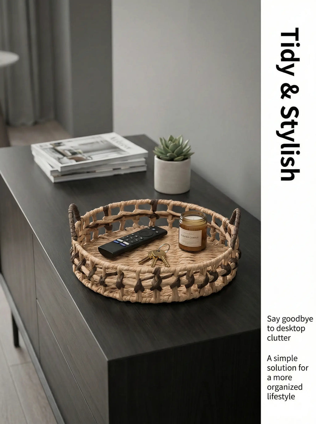 Eco-Friendly Handmade Bamboo Storage Basket • Natural Home Style