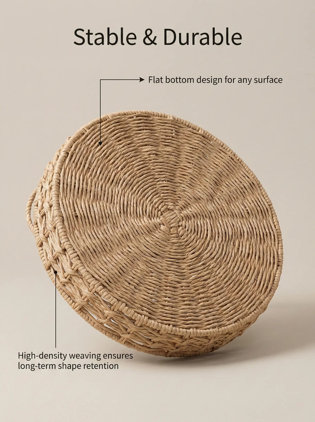 Eco-Friendly Handmade Bamboo Storage Basket • Natural Home Style