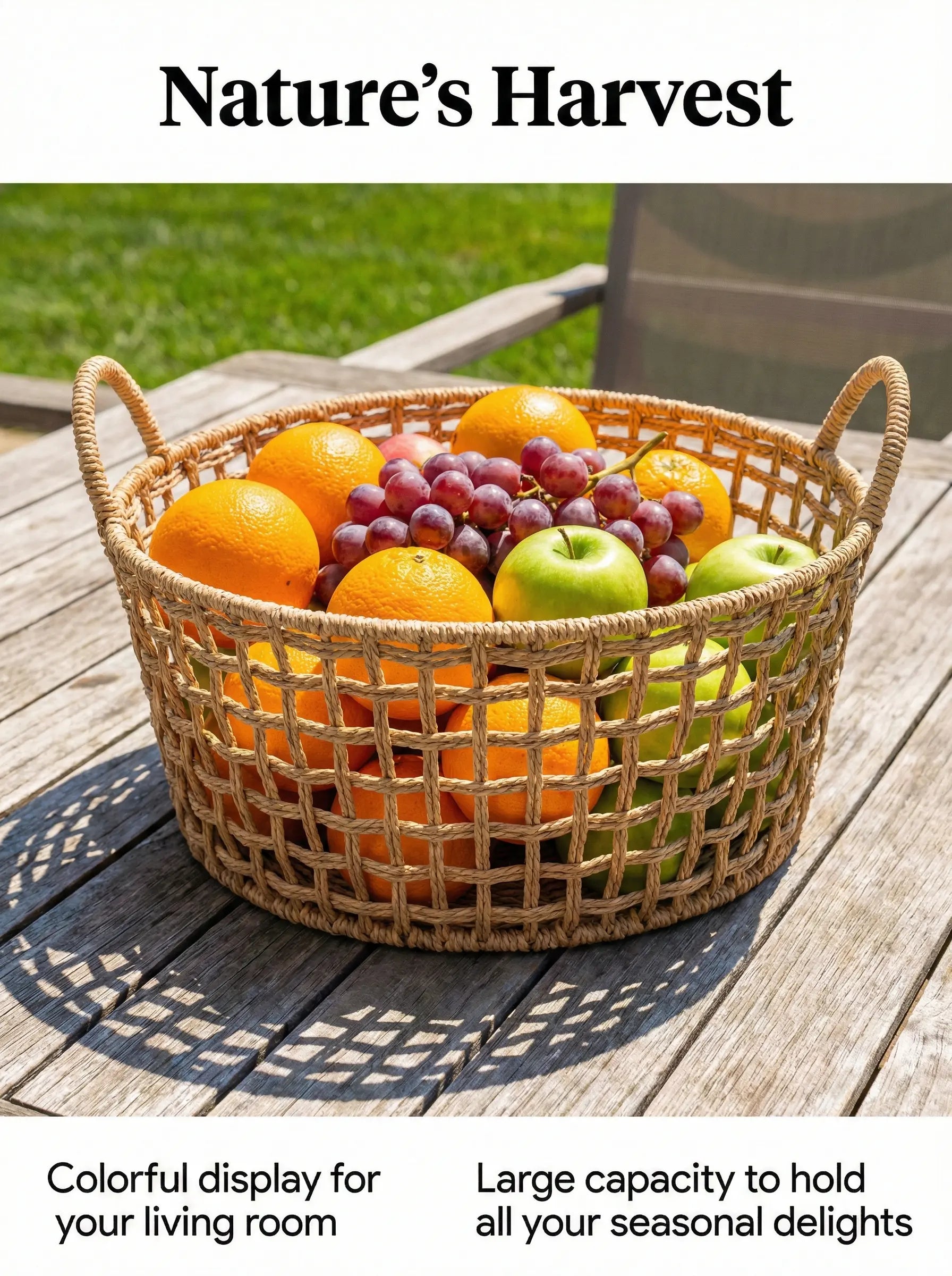 Eco-Friendly Handmade Bamboo Storage Basket • Natural Home Style