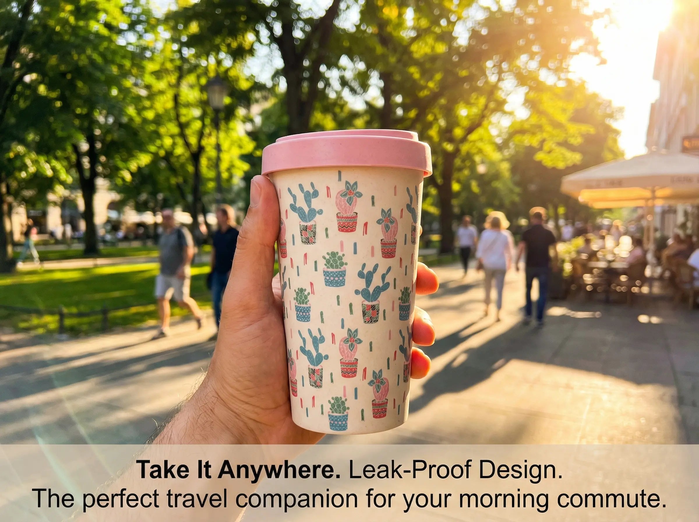 Natural Bamboo Fiber Coffee Mug, Lightweight & Durable for Home, Office and Outdoor Use