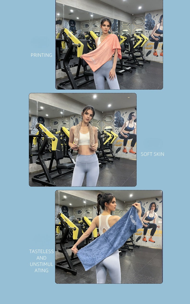 Bamboo Fiber Sports Towel - Quick Dry, Antibacterial, Ideal for Gym, Yoga & Pilates Swimming and Running Multifunctional fitness sweat-absorbing towel