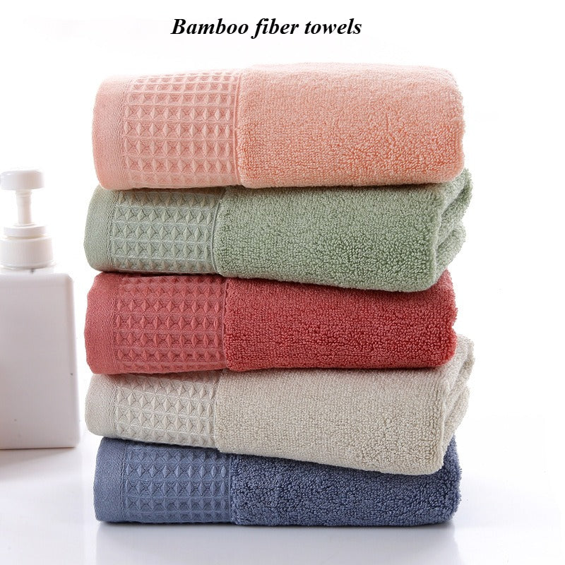 Natural Bamboo Fiber Towel Ultra Soft Skin-Friendly Anti-Bacterial Highly Absorbent Breathable Fade-Resistant