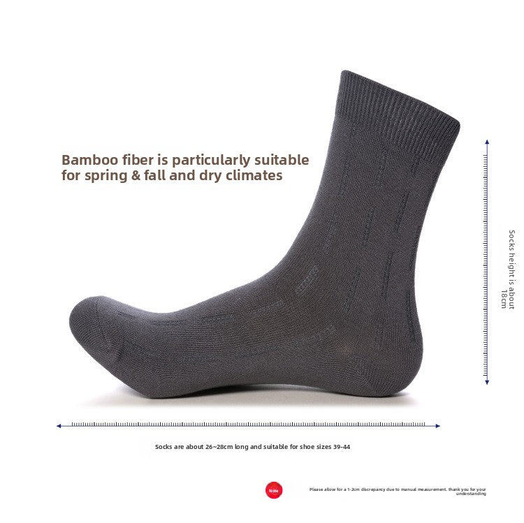 Premium Bamboo Fiber Socks, Soft and Comfortable, Breathable, Odor Control & Healthy Bamboo Fiber Product - 5 Pairs Pack.