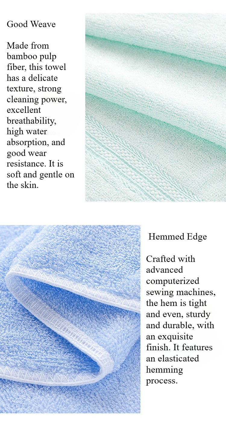Adult Bamboo Fiber Towel with Satin Band – Soft, Breathable & Long-Lasting